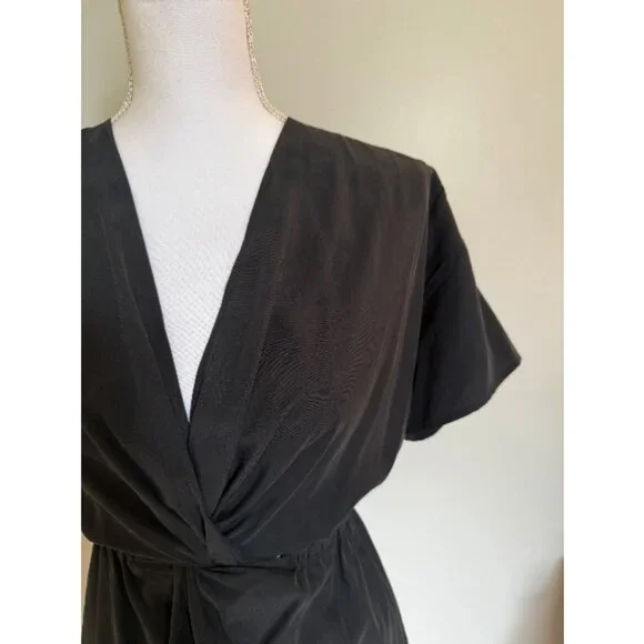 & Other Stories Black Mini Dress – Silky material and flattering Fit - Picture 2 of 7